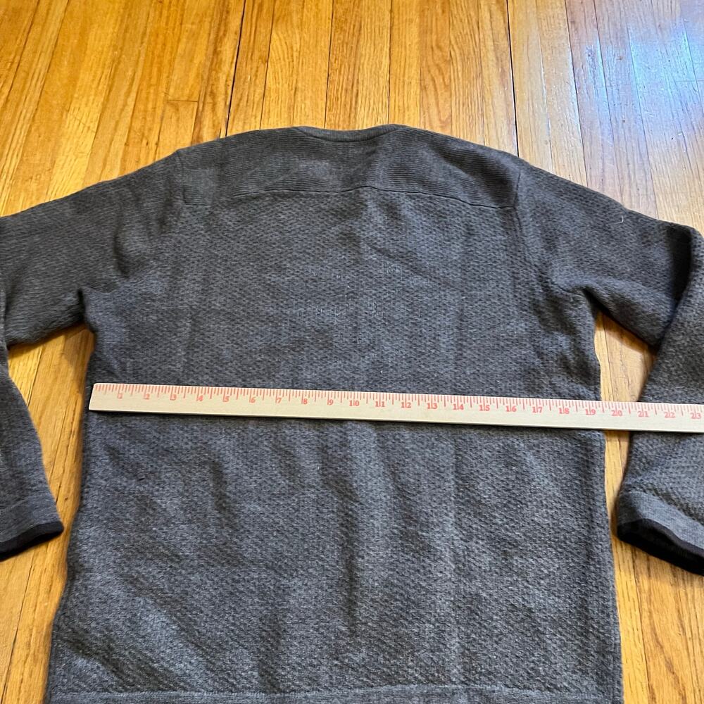 Smartwool Sweater Mens Medium Gray Wool Pullover Hiking - Picture 4 of 6